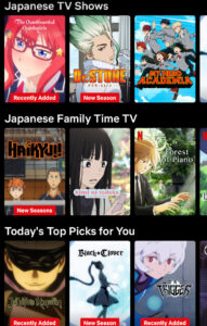 Netflix Anime Selections