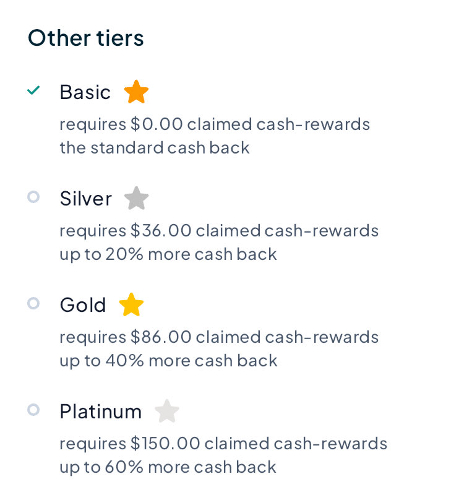 Benjamin cashback app screenshot