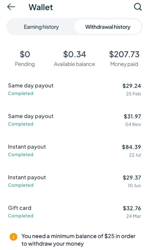 Benjamin payment proof