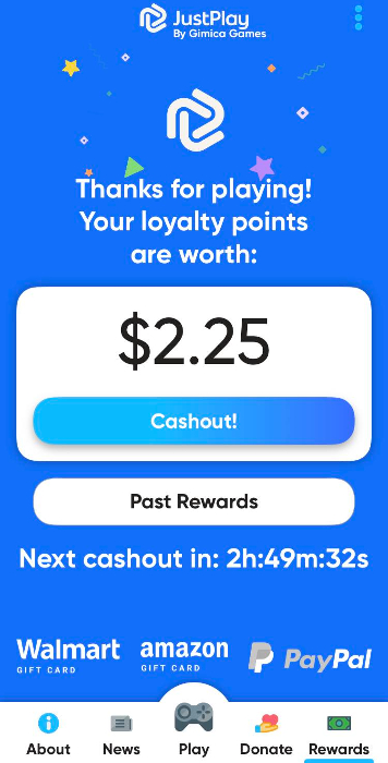 Just Play Payment Proof Snapshot