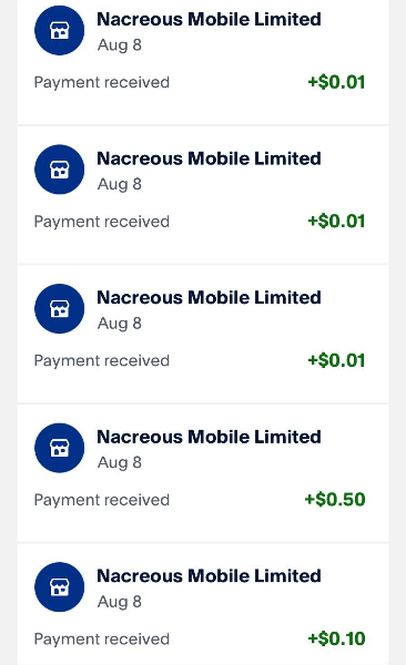 Mafia Blast payment proof screenshots