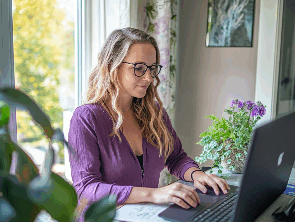 Mompreneur managing payments using online apps