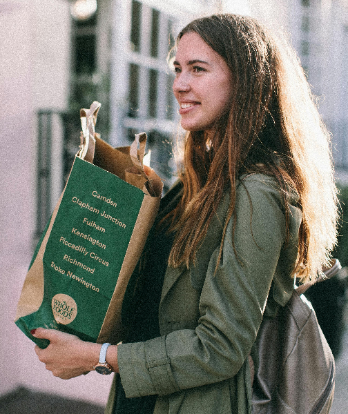Mom with Grocery Bag