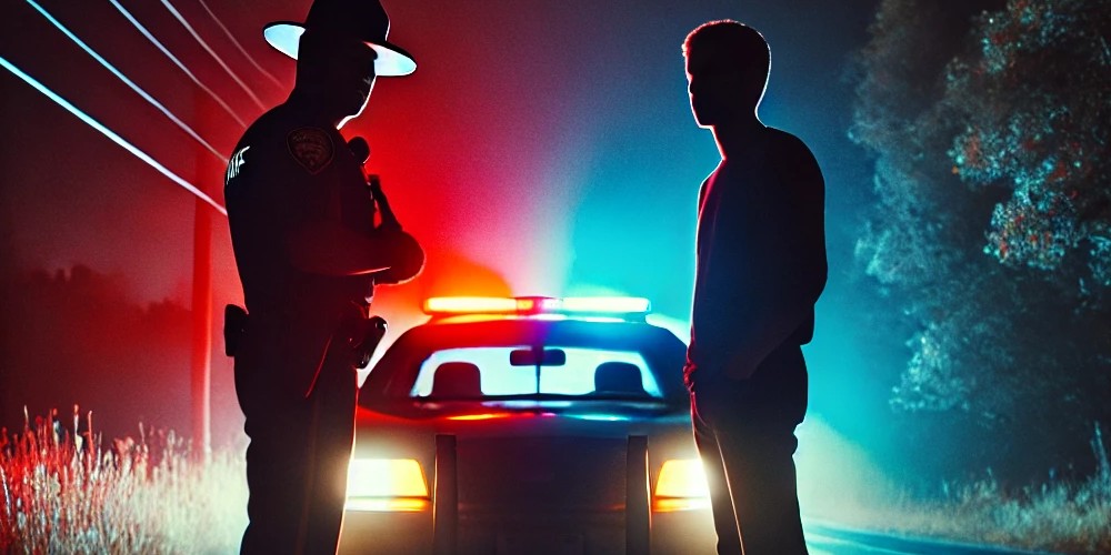 Cop at a traffic stop