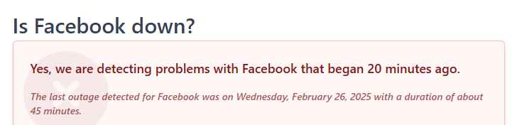 Is Facebook down 2-26