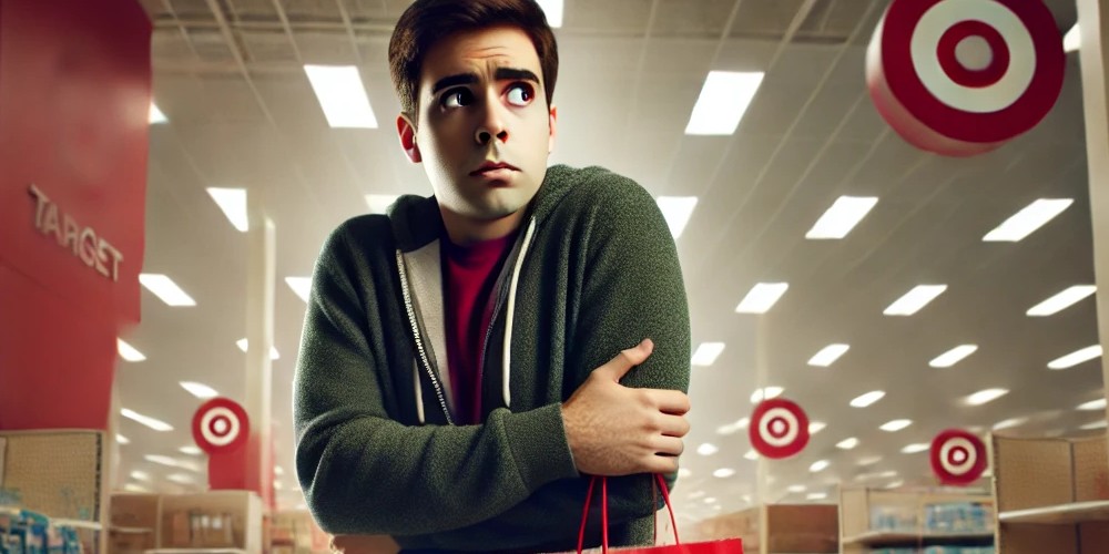 Someone feeling uncomfortable at Target