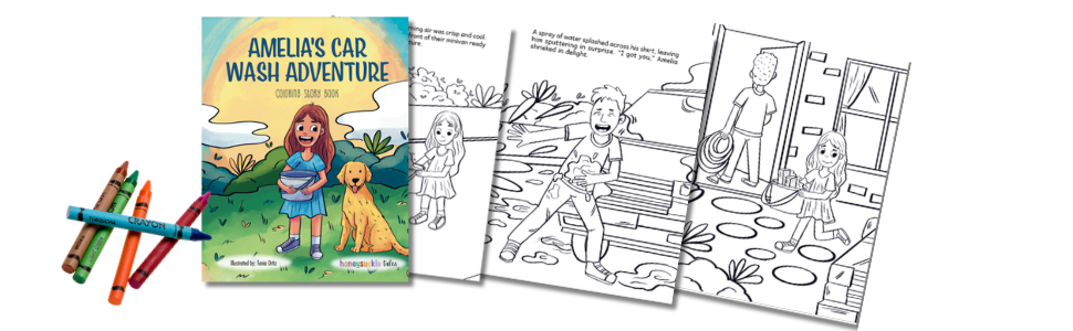 Promo photo of Amelia’s Car Wash Adventure book