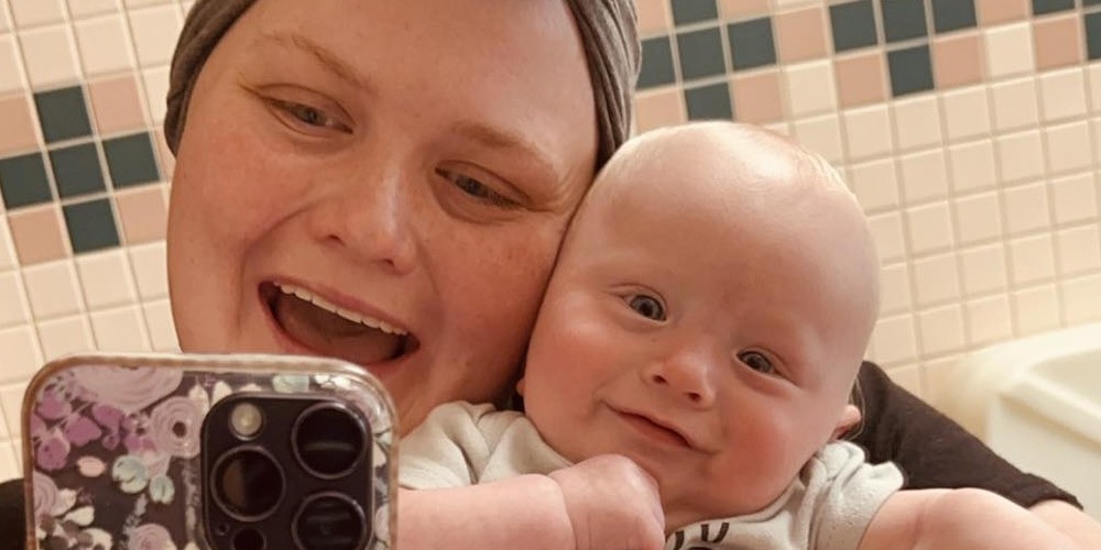 Tess Britt and her baby