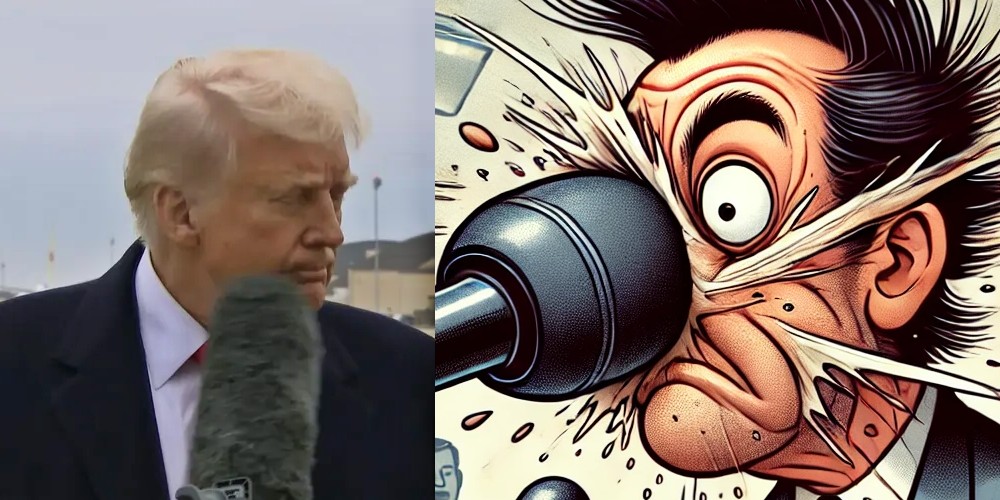Trump Microphone Incident: Reporter Hits Trump in the Face, Internet Loses It
