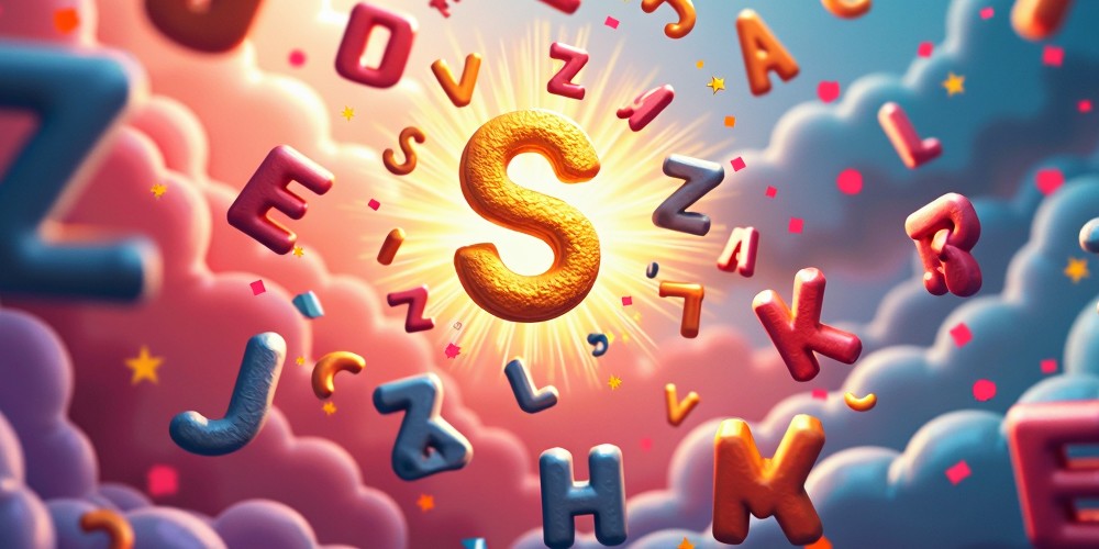 Random colorful letters