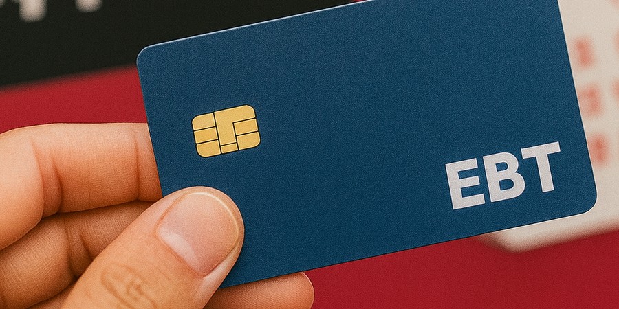 Close up of an EBT card