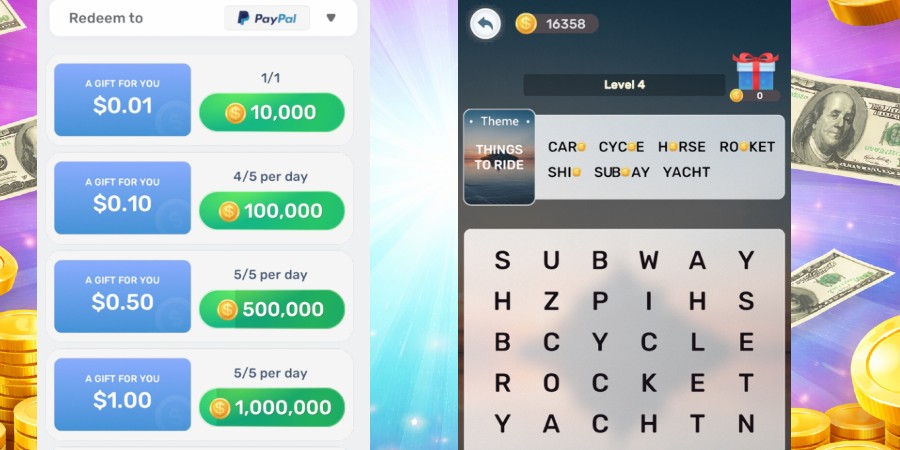 Word Sights app legit PayPal payout process