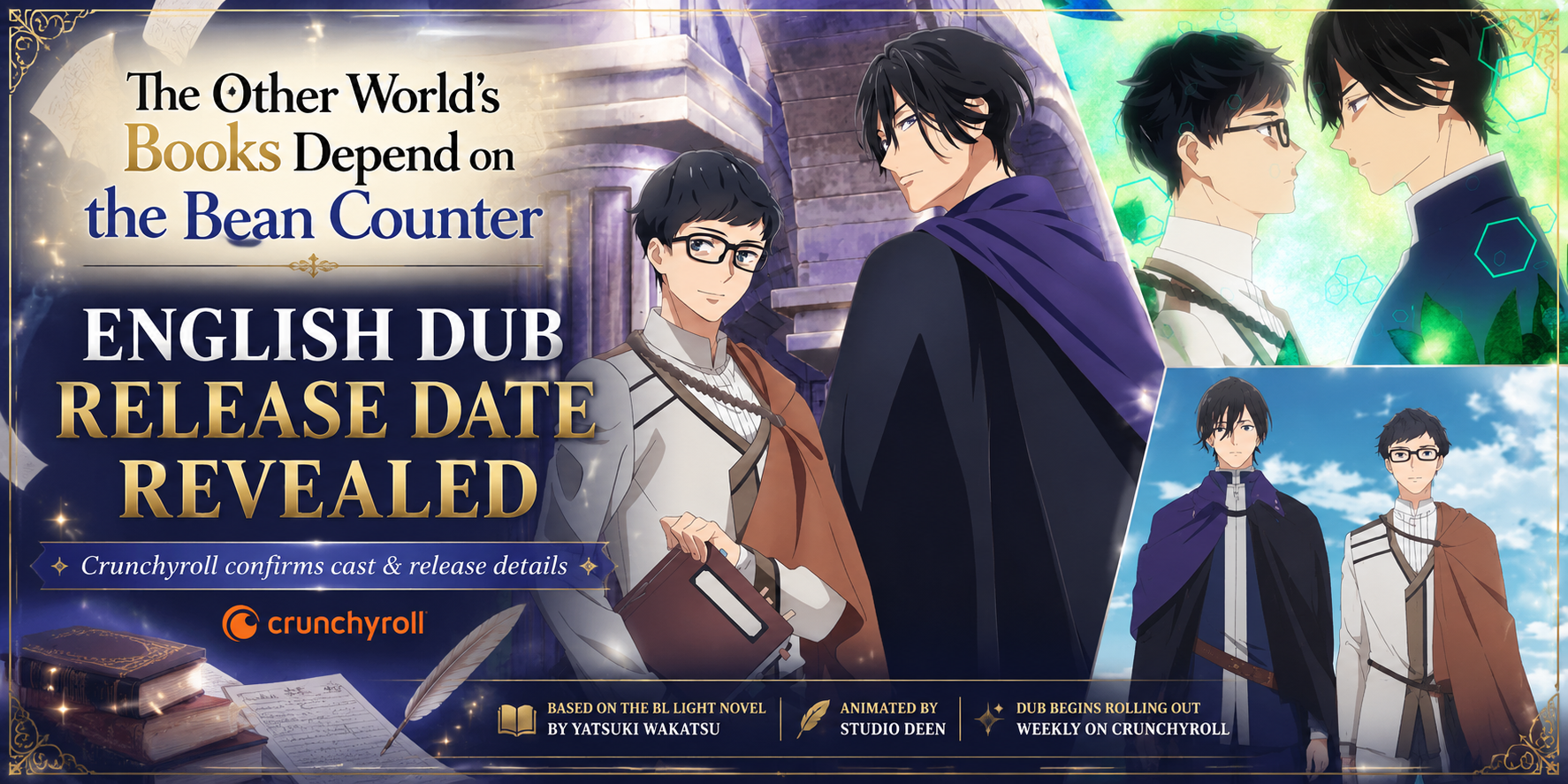 Crunchyroll Confirms ‘The Other World’s Books Depend on the Bean Counter’ English Dub Release Date